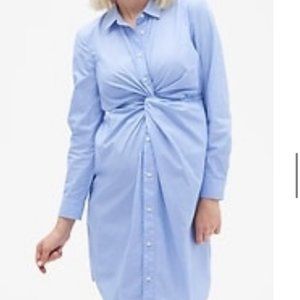 Gap Maternity Twist Front Shirt Dress